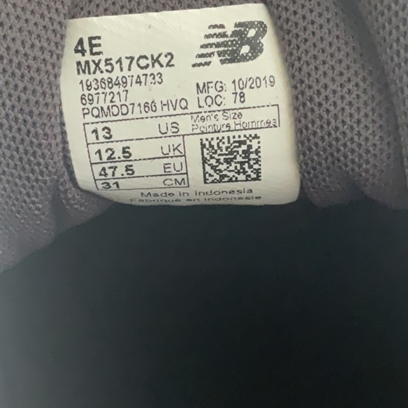 New Balance Men's Black and Red Athletic Shoes 517 - Picture 11 of 12